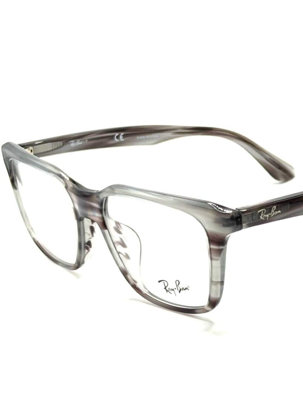 RAY BAN RB 5391F 8055 STRIPED GREY UNISEX EYEGLASSES 53MM 18 145
